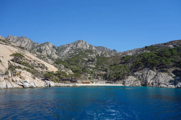 Cala Maestra Praia Ilha Montecristo Antiga Oglasa Mar Tirreno Parte — Fotografia de Stock