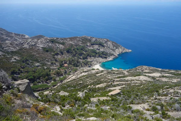 Cala Maestra Praia Ilha Montecristo Antiga Oglasa Mar Tirreno Parte — Fotografia de Stock