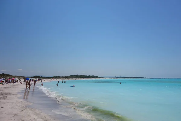 Vada Rosignano Marittimo Italia Circa Julio 2020 Spiaggia Bianca Traducción —  Fotos de Stock