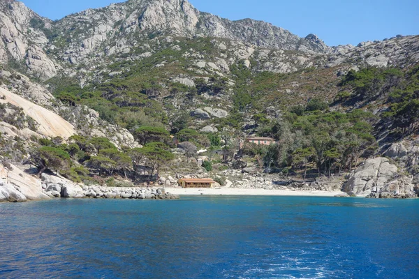 Cala Maestra Praia Ilha Montecristo Antiga Oglasa Mar Tirreno Parte — Fotografia de Stock