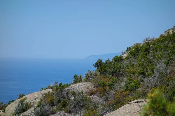 Isla Montecristo Anteriormente Oglasa Mar Tirreno Parte Del Archipiélago Toscano —  Fotos de Stock