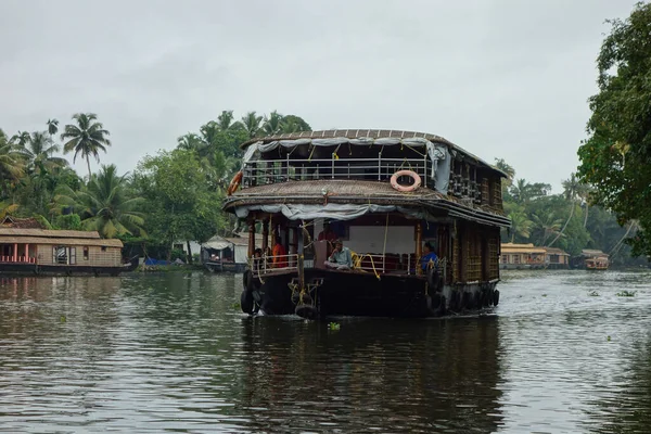 Kerala India Circa Říjen 2017 Odlehlá Síť Brakických Lagun Jezer — Stock fotografie