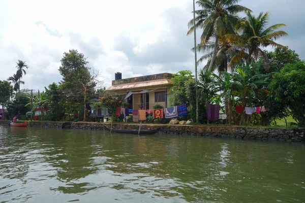 Kerala India Circa October 2017 Backwaters Netværk Braklaguner Søer Kanaler - Stock-foto