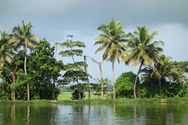 Kerala India Circa October 2017 Backwater Network Brackish Lagoons Lakes — стокове фото