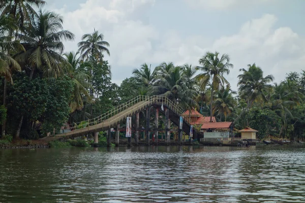 Kerala India Circa Octubre 2017 Red Remansos Lagunas Salobres Lagos — Foto de Stock