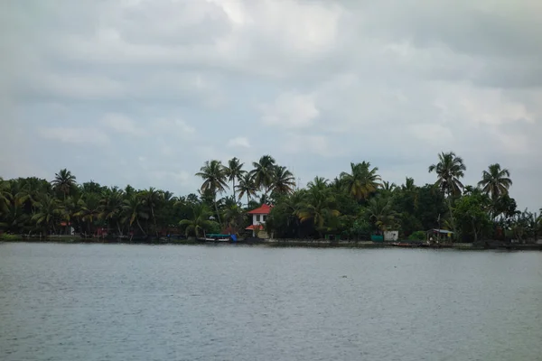 Backwaters Network Brackish Lagoons Lakes Canals Rivers Kerala India — Stock Photo, Image