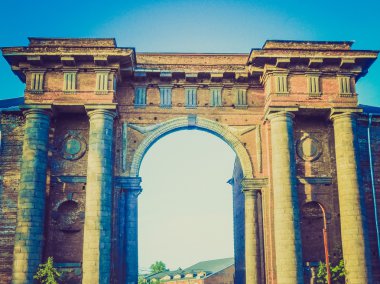 Retro görünüm yeni holland Adası arch saint Petersburg Rusya