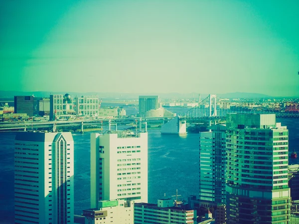 Retro look View of Tokyo Japan — Stock Photo, Image