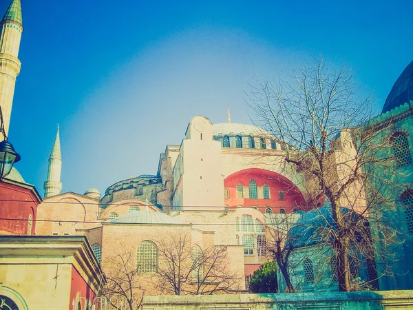 Retro wygląd świątyni hagia Sofia w Stambule — Zdjęcie stockowe