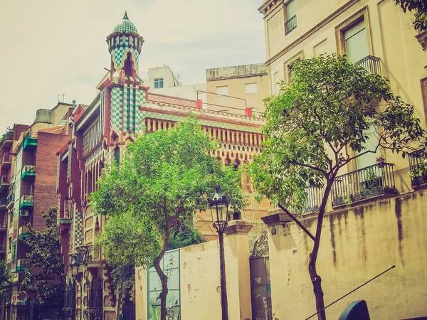 Retro vypadat casa vicens barcelona — Stock fotografie