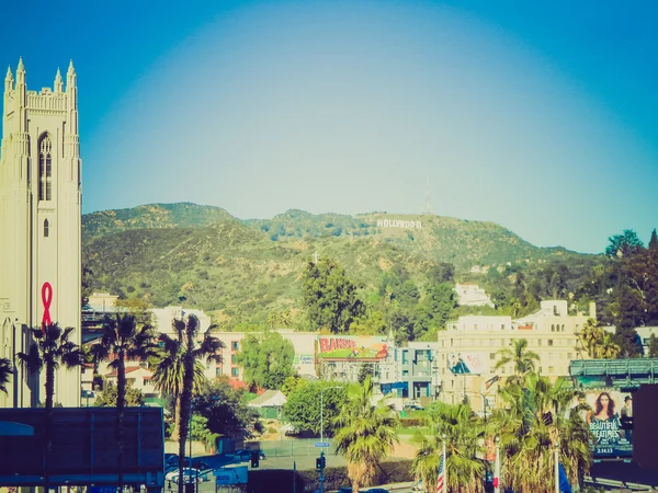 Retro lihat Hollywood Los Angeles — Stok Foto