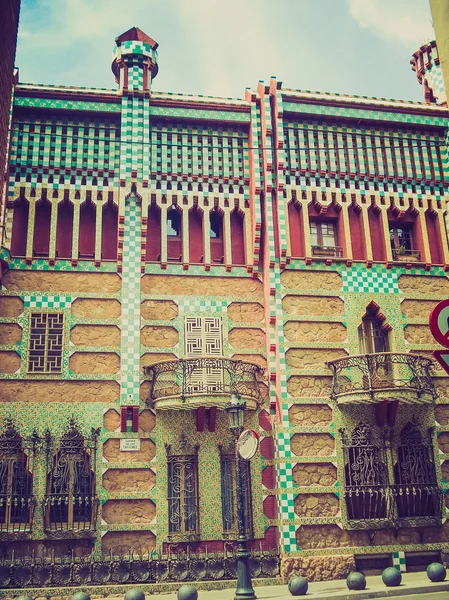 Retro olhar Casa Vicens Barcelona — Fotografia de Stock