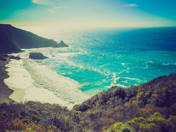Aspecto retro Playa Big Sur California — Foto de Stock