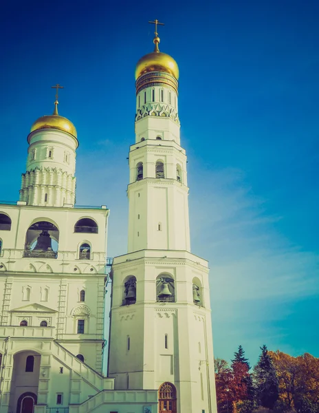 Retro look Ivan the Great Belltower in Moscow — Stock Photo, Image