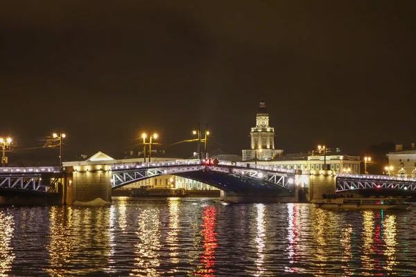 Η γέφυρα του παλατιού σε St Petersburg Ρωσία — Φωτογραφία Αρχείου