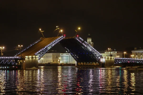 Η γέφυρα του παλατιού σε St Petersburg Ρωσία — Φωτογραφία Αρχείου