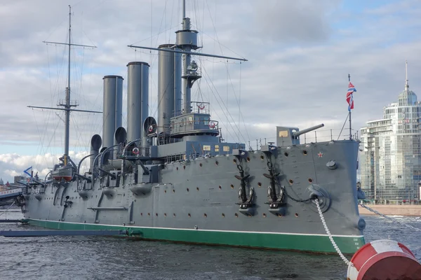 Aurora statku w Sankt Petersburgu — Zdjęcie stockowe