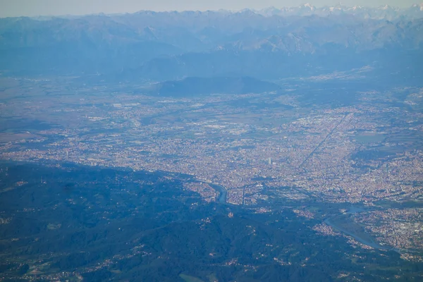 Luchtfoto van Turijn — Stockfoto