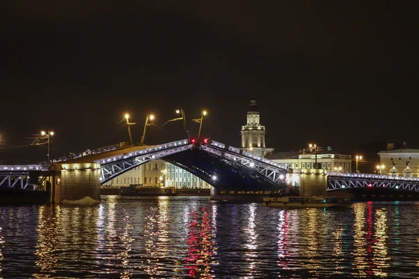 Η γέφυρα του παλατιού σε St Petersburg Ρωσία — Φωτογραφία Αρχείου
