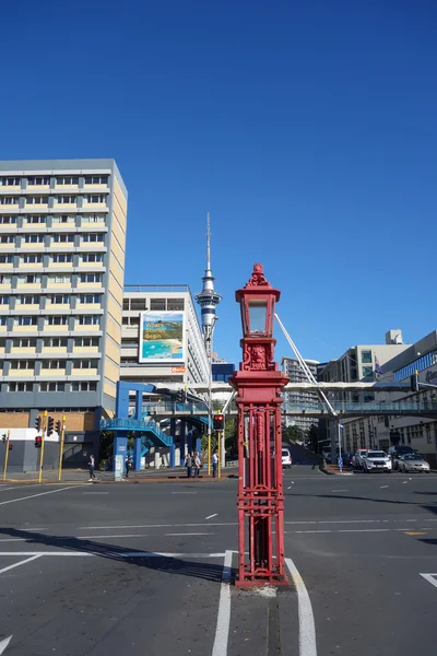Červený plot v Aucklandu — Stock fotografie