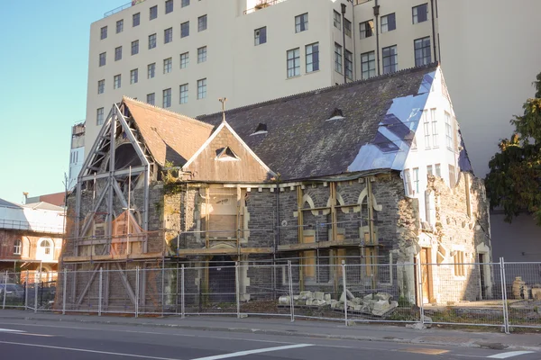 Ruiny trzęsienia ziemi w Christchurch — Zdjęcie stockowe