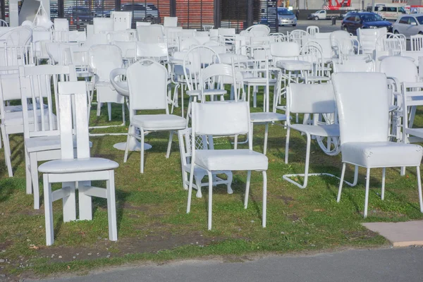 185 Chaises vides à Christchurch — Photo