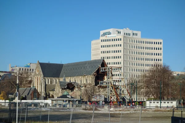 Ruínas do terremoto em christchurch — Fotografia de Stock