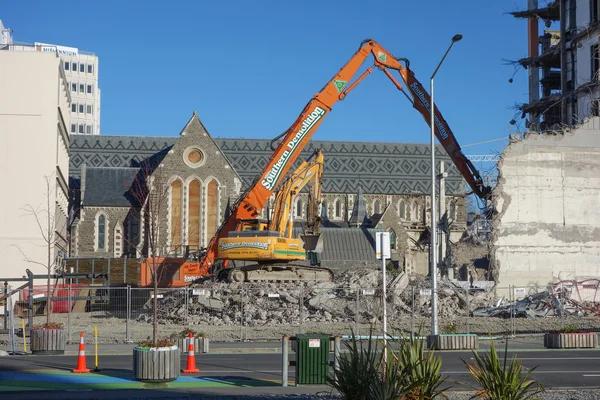 Ruinas del terremoto en Christchurch — Foto de Stock