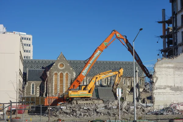 Ruinas del terremoto en Christchurch — Foto de Stock