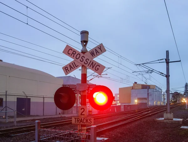 Señal de cruce nivel — Foto de Stock