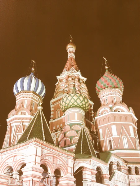 Retro söker Saint Basil Cathedral — Stockfoto