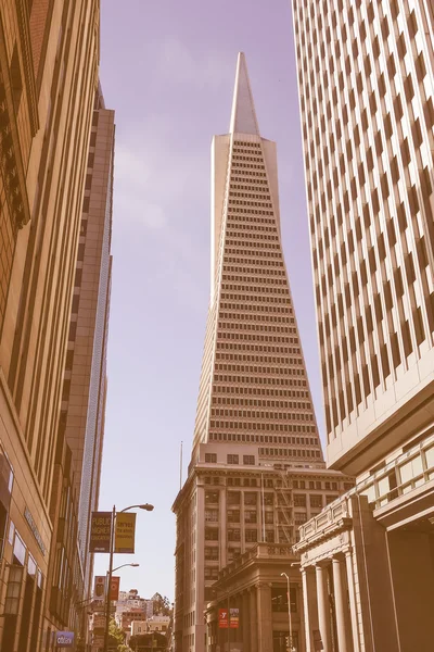 Retro looking Veduta di San Francisco USA — Foto Stock