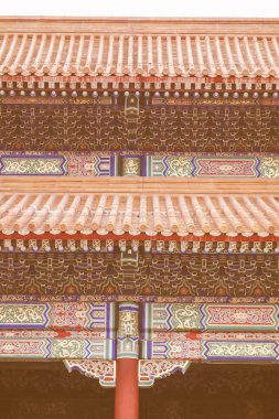 Pekin'de Tiananmen görünümlü retro