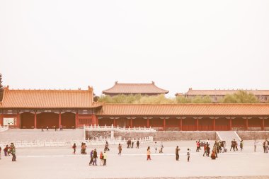 Pekin'de Tiananmen görünümlü retro