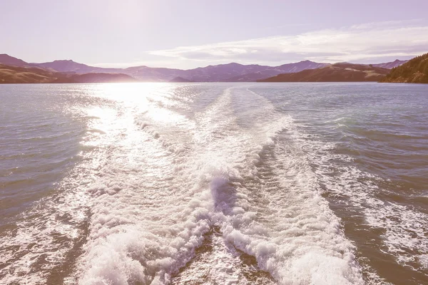 Retro anmutende Ansicht von Akaroa — Stockfoto