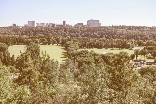 Retro looking Edmonton Canada — Stock Photo, Image