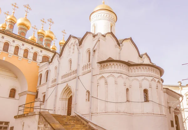 Retro patrząc Moskwa Katedra Zaśnięcia Bogurodzicy — Zdjęcie stockowe