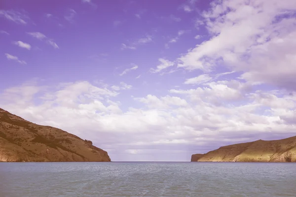 Retro visión de Akaroa en busca — Foto de Stock