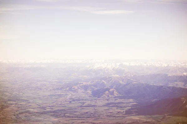 Retro op zoek zuidelijke Alpen in Taranaki — Stockfoto