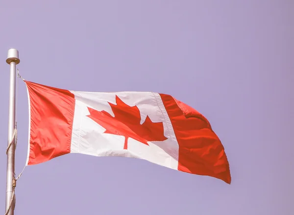 Retro buscando bandera de Canadá — Foto de Stock