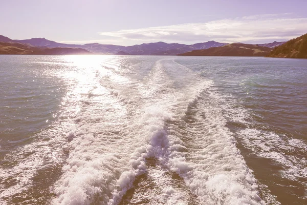 Retro anmutende Ansicht von Akaroa — Stockfoto