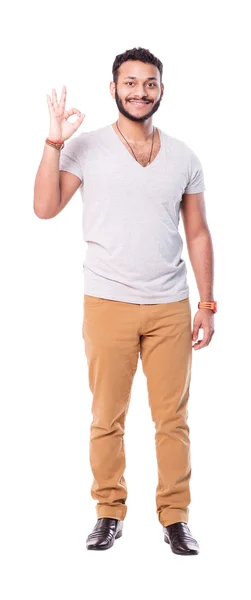 Cutout Latino Man gester — Stockfoto