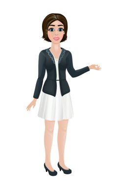 Genç kız elbise ve ceket