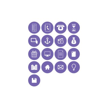 Kavramı simge seti: mor