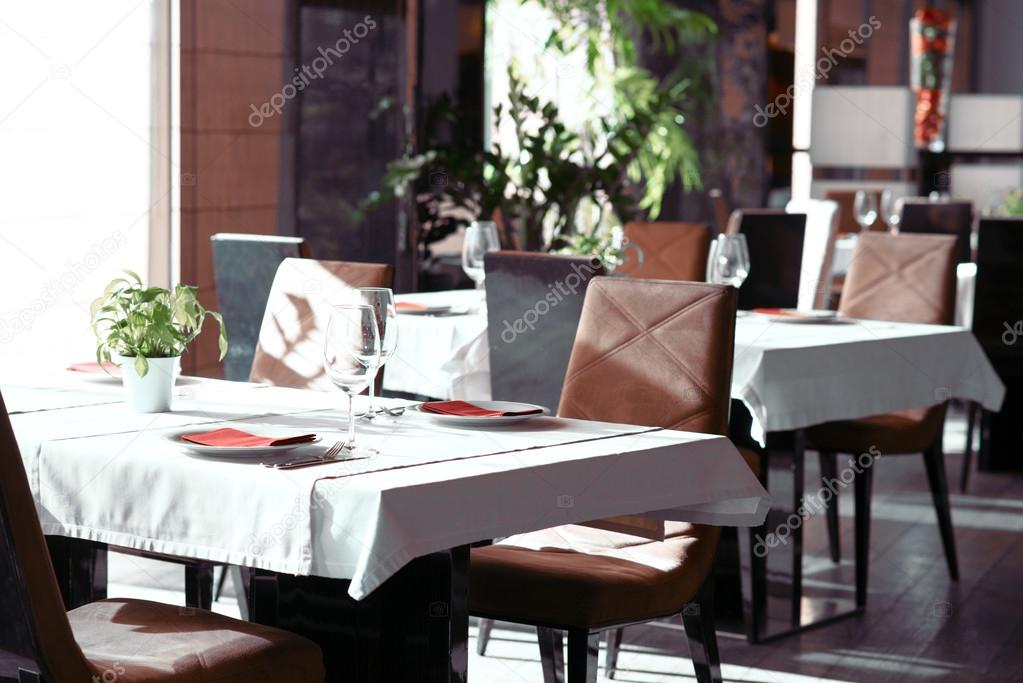 Interior of nice restaurant