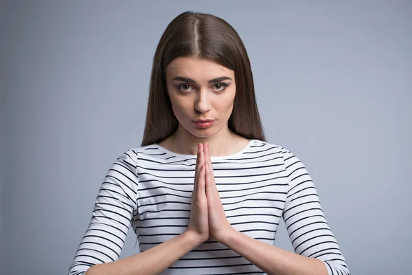 Chica encantadora rezando — Foto de Stock