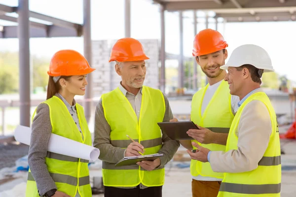 Construction worksers. Best team — Stock Photo, Image