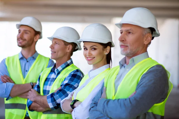 Trabajadores de la construcción. El mejor equipo —  Fotos de Stock