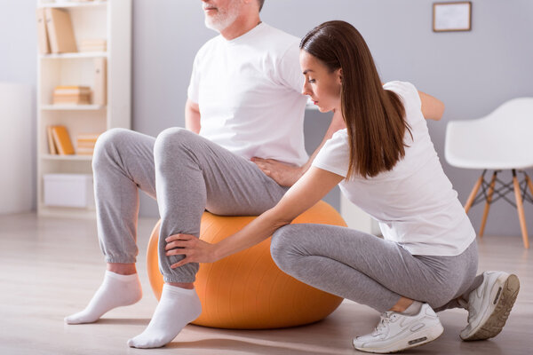 Modern rehabilitation physiotherapy Royalty Free Stock Images