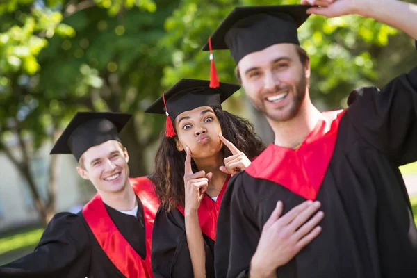 A group of graduates feeling happy and excited — Stock Photo, Image